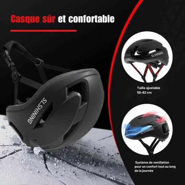 Casque vélo LED écran connecté – Image 9