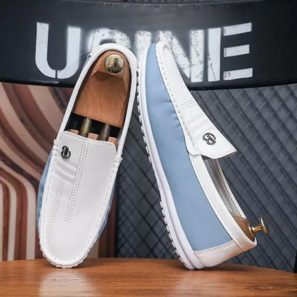 Chaussure bateau homme bicolore style yacht – Image 8