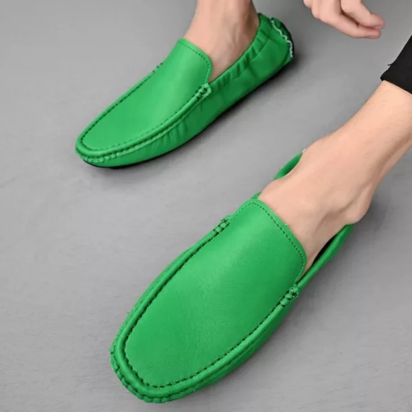 Chaussure bateau homme cuir souple élastique – Image 6