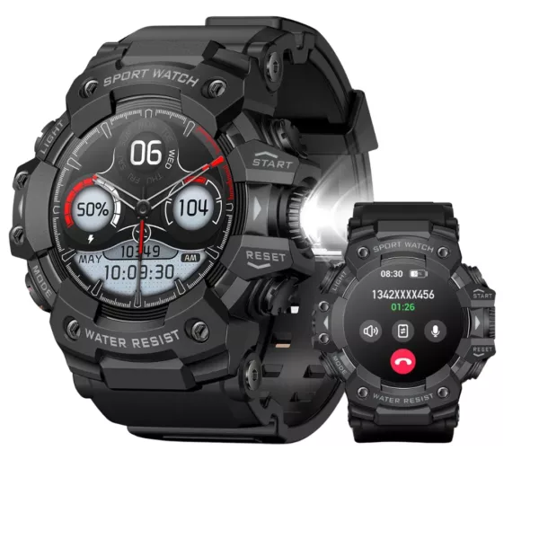 Montre militaire connectée sport LED – Résistante, étanche, cardio intégré, idéale entraînement intensif – Image 17