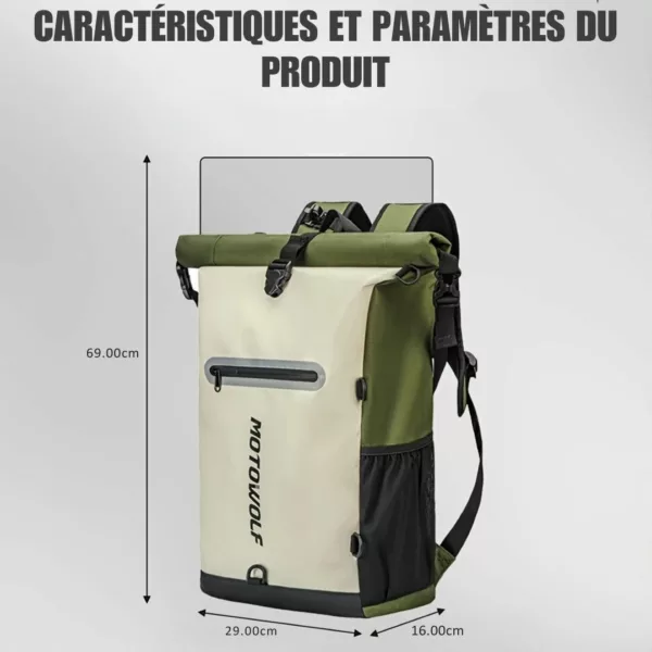 Sac à dos moto étanche rouleau – Image 6