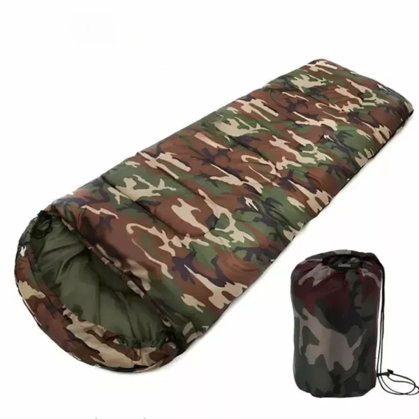 Sac de couchage camouflage léger compressible – Chaud, compact et idéal bivouac ou randonnée survie – Image 4