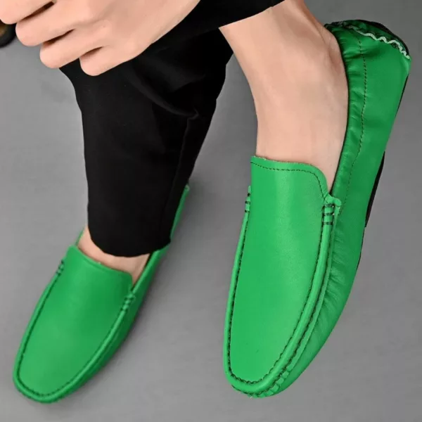 Chaussure bateau homme cuir souple élastique – Image 7