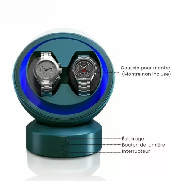 Remontoir double montre silencieux LED – Préserve vos montres automatiques avec élégance et discrétion – Image 9