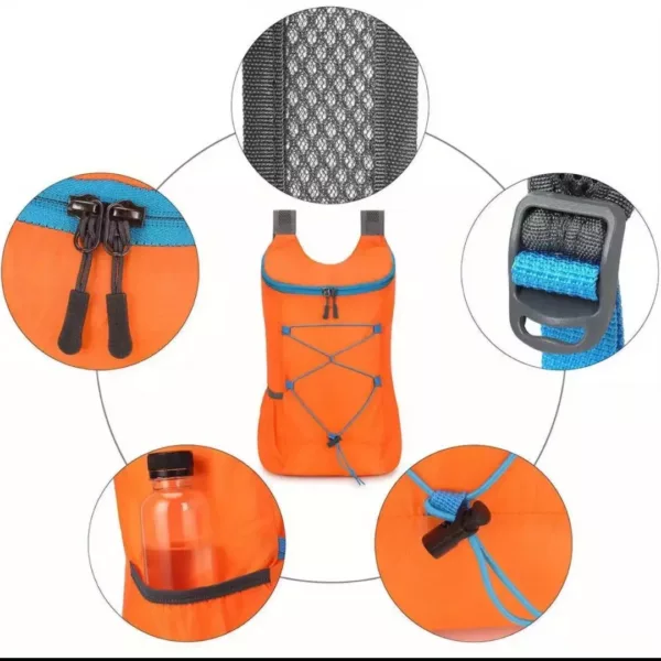 Sac à dos randonnée homme pliable respirant – Ultra léger & compact, idéal trekking & voyages – Image 2