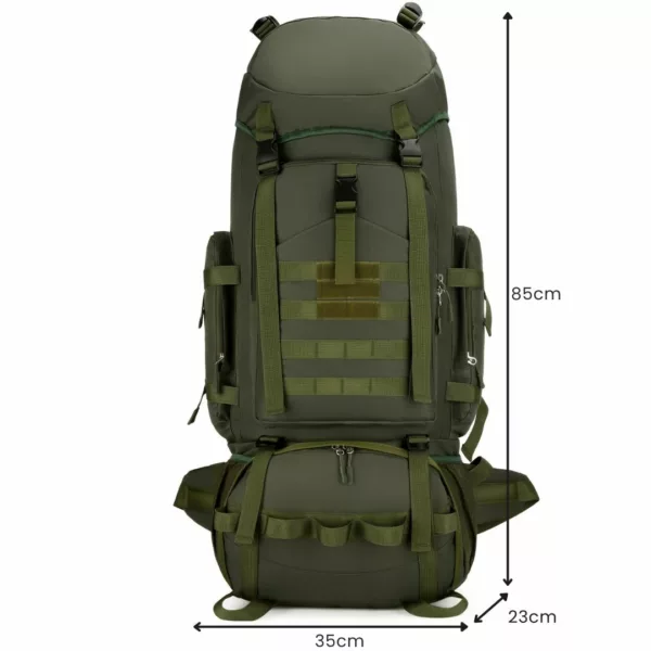 Sac à dos militaire 100L randonnée – Ultra résistant et imperméable pour treks longue durée – Image 3