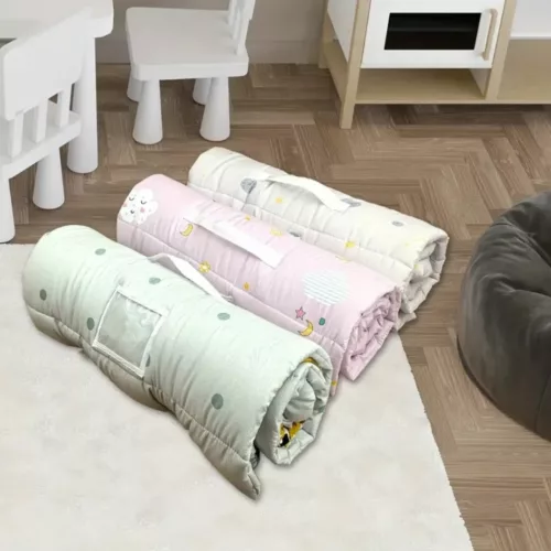 Sac de couchage enfant doux pliable – Confort ultra moelleux, facile à transporter pour les nuits paisibles partout