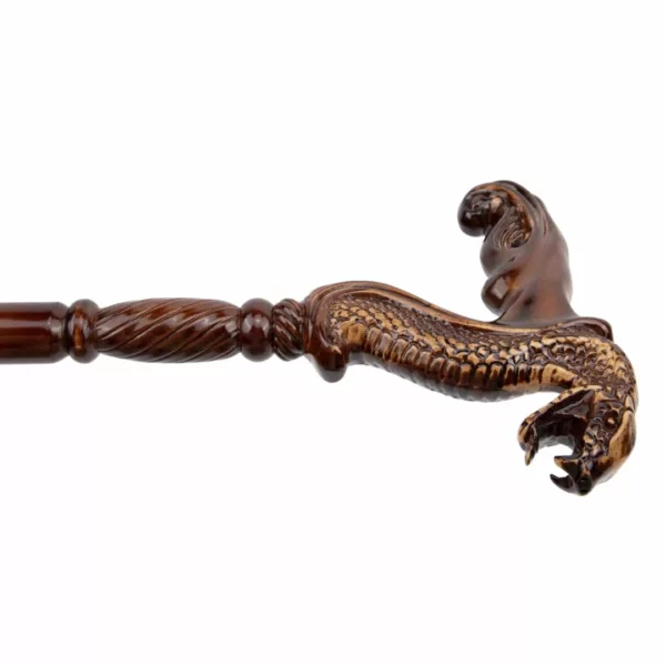 Bâton cobra sculpté steampunk – Accessoire mystique et original pour cosplay, décoration ou collection unique – Image 10