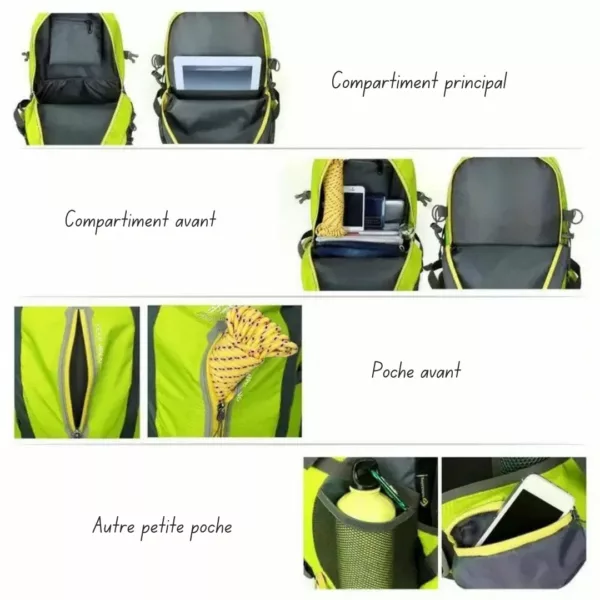 Sac à dos randonnée homme escalade robuste – Image 6