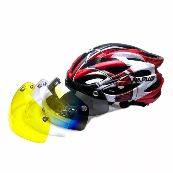 Casque vélo LED visière interchangeable – Image 3