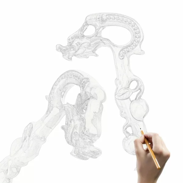 Bâton dragon articulé cosplay – Accessoire réaliste et articulé pour costume fantasy et jeux de rôle immersifs – Image 5