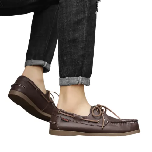 Chaussure bateau homme lacets traditionnels
