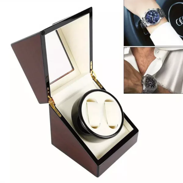 Remontoir automatique montre bois vitré – Préserve vos montres avec élégance – Mécanisme silencieux et design haut de gamme