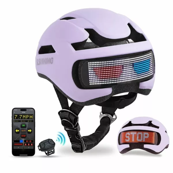 Casque vélo LED écran connecté – Image 5