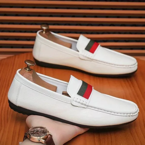 Chaussure bateau homme bande tissée élégante – Image 2
