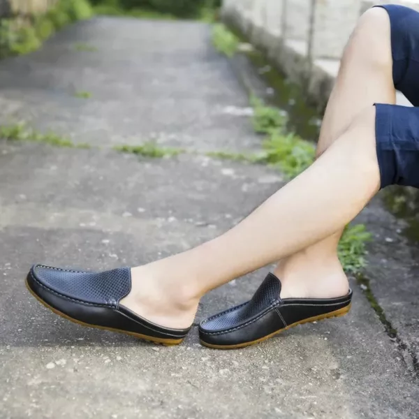 Chaussure bateau homme dos ouvert été – Image 7