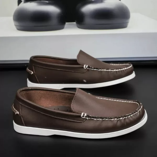 Chaussure bateau homme semelle contrastée casual – Image 2