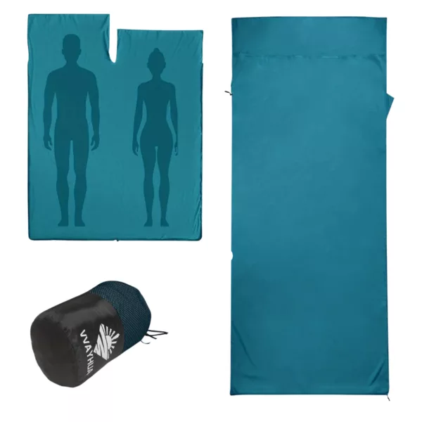 Drap sac de couchage compact zippé – Image 14