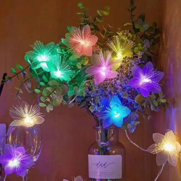 Guirlande fleur LED fibre optique – Image 7