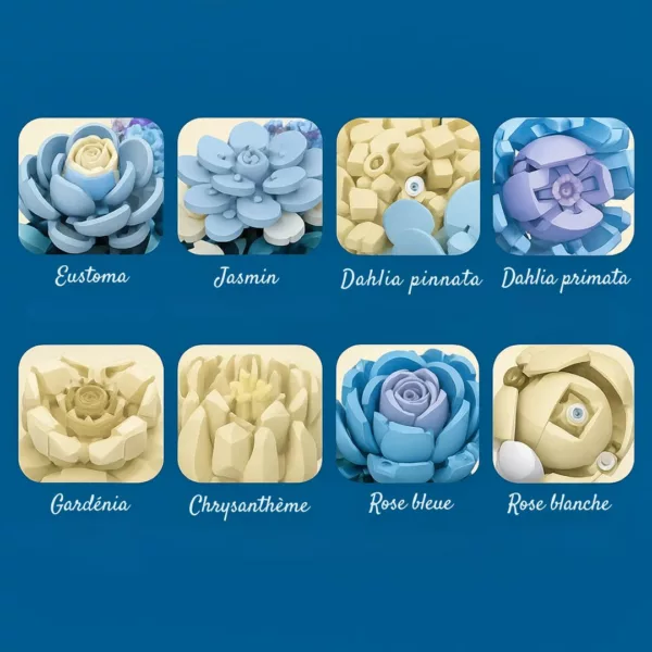 Lego orchidée murale forme croissant florale – Image 4