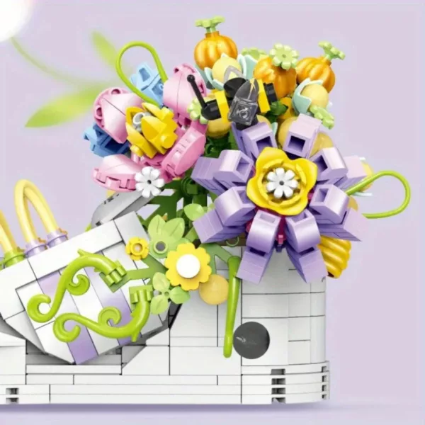 Lego orchidée sneakers design floral original – Cadeau déco unique et créatif pour fleurir votre intérieur – Image 2