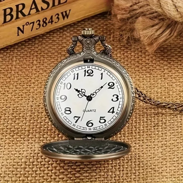 Montre à gousset ancienne érable vintage – Élégance rétro intemporelle pour un style distingué – Image 5