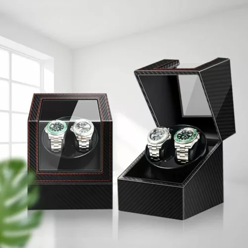 Remontoir montre double USB silencieux – Préserve vos montres automatiques sans bruit – Design élégant et compact