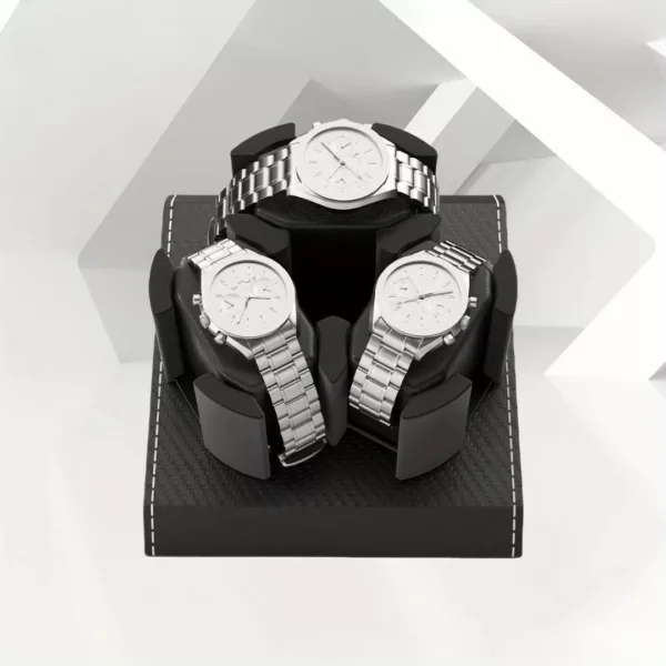 Remontoir montre fibre carbone 3 slots – Image 3