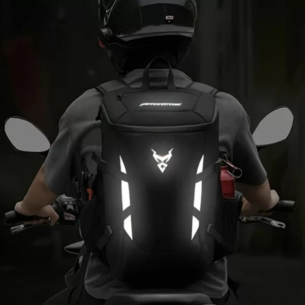 Sac à dos moto réfléchissant compact – Image 8