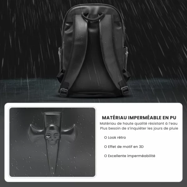 Sac à dos moto style gothique – Image 6