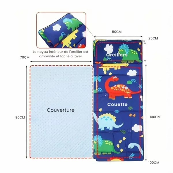 Sac de couchage enfant velours doux – Confort ultra moelleux pour nuits paisibles et cocooning partout – Image 3