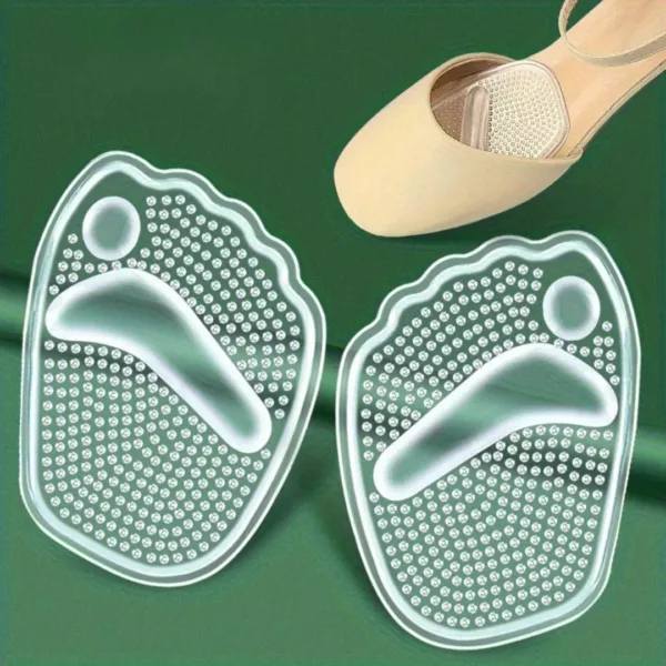 Semelle demi gel orteils massage confort – Soulage la douleur plantaire au quotidien – Gel amortissant pour pieds fatigués – Image 2