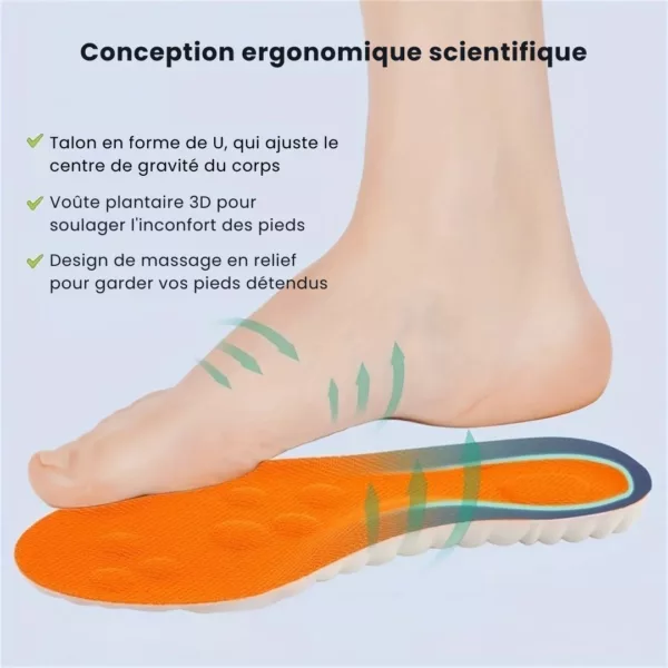 Semelles aponévrosite plantaire confort actif – Soulagez vos douleurs aux pieds au quotidien – Marche sans douleur – Image 4