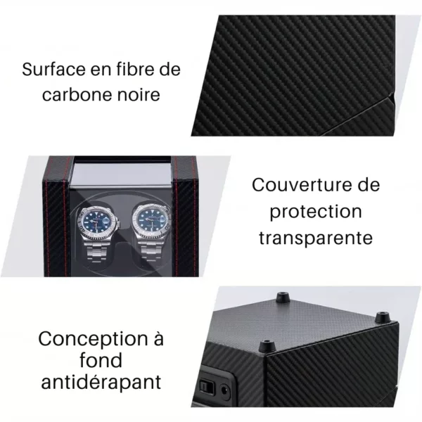 Remontoir vertical montre 2 emplacements – Design élégant et silencieux pour montres automatiques toujours prêtes – Image 4