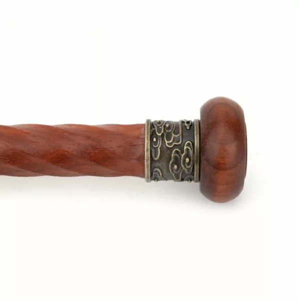 Canne traditionnelle bois frêne sculpté – Image 2
