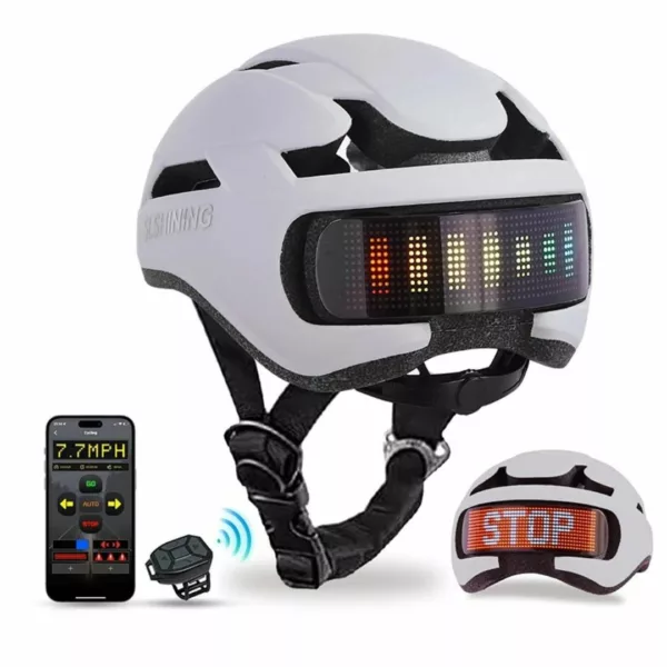 Casque vélo LED écran connecté – Image 4