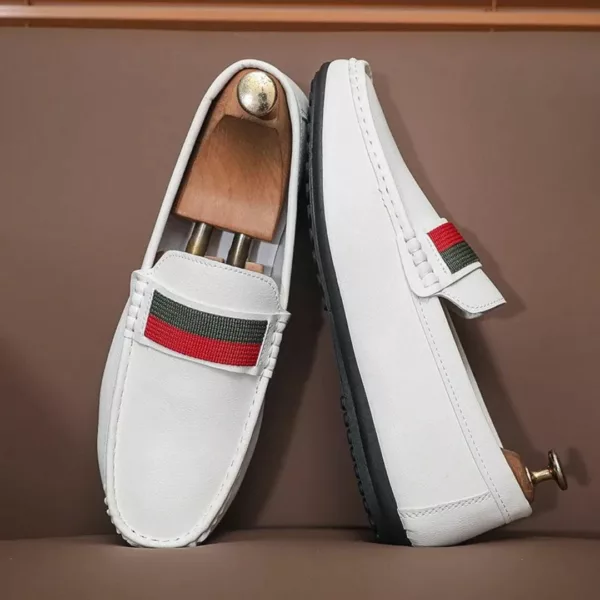 Chaussure bateau homme bande tissée élégante – Image 10