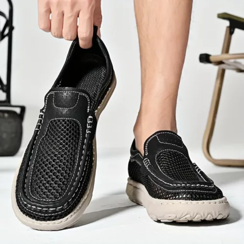 Chaussure bateau homme maille respirante