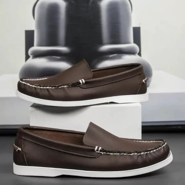 Chaussure bateau homme semelle contrastée casual