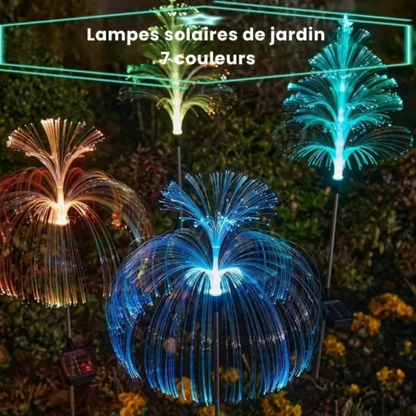 Lampe fibre optique méduse solaire – Image 4