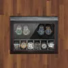 Remontoir montre 4 slots fibre carbone – Design luxe, protection optimale et remontage automatique pour 4 montres