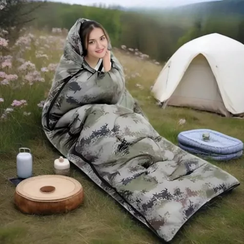 Sac de couchage camouflage léger compressible – Chaud, compact et idéal bivouac ou randonnée survie
