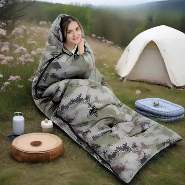 Sac de couchage camouflage léger compressible – Chaud, compact et idéal bivouac ou randonnée survie