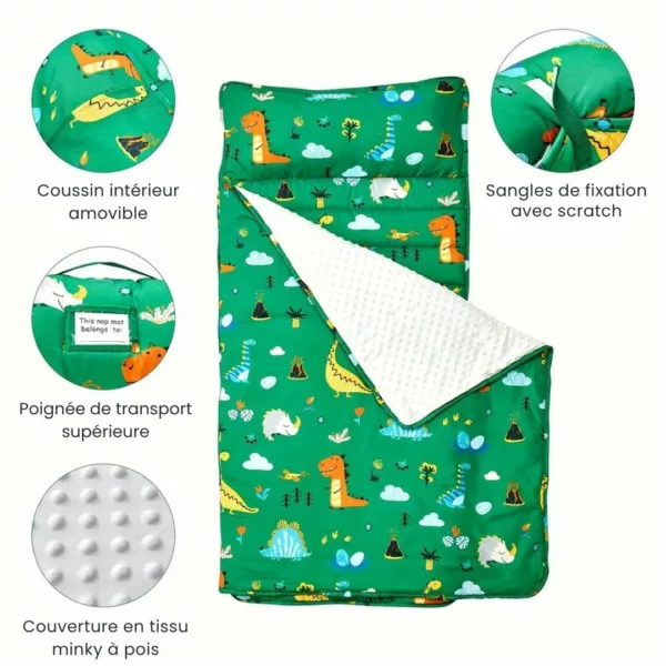 Sac de couchage enfant maternelle roulable – Image 4