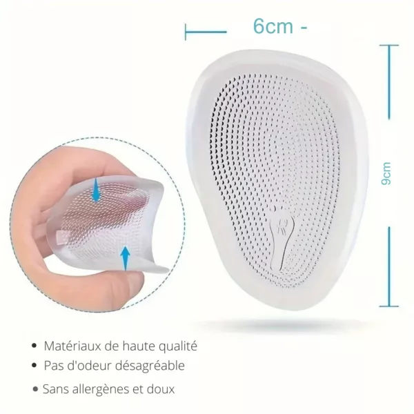 Semelle demi gel invisible avant-pied chaussures – Image 3