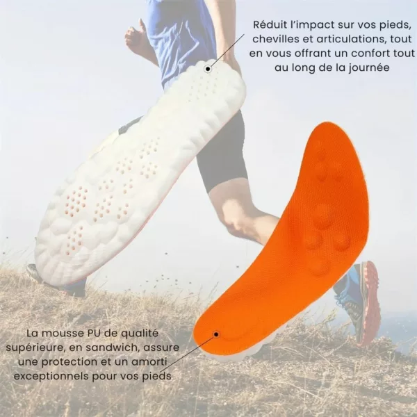 Semelles aponévrosite plantaire confort actif – Soulagez vos douleurs aux pieds au quotidien – Marche sans douleur – Image 5