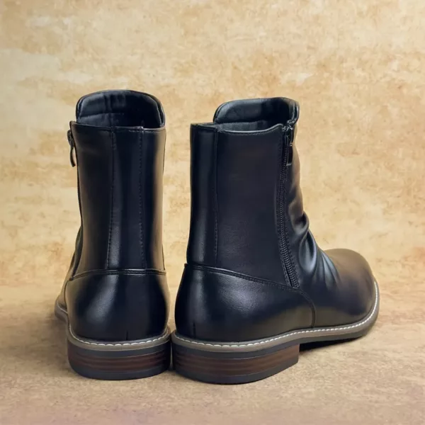 Bottes moto homme montantes zippées – Image 3