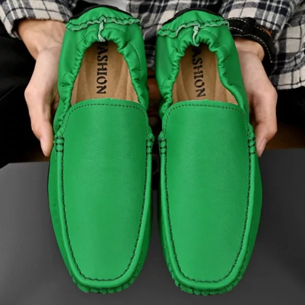 Chaussure bateau homme cuir souple élastique – Image 10