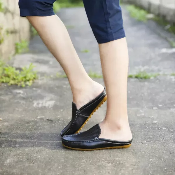 Chaussure bateau homme dos ouvert été – Image 5