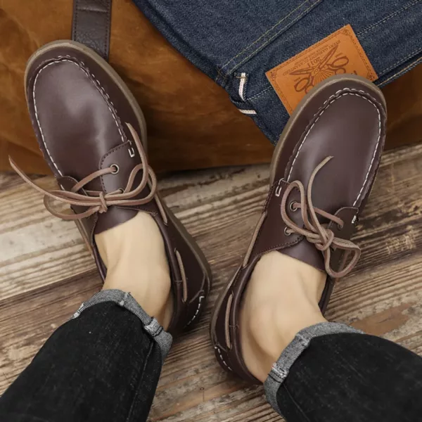 Chaussure bateau homme lacets traditionnels – Image 4